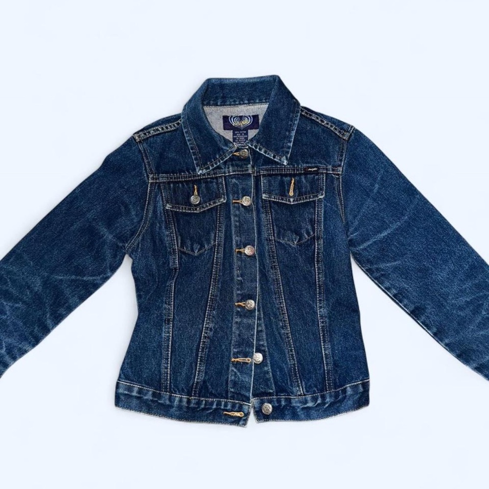 “Angels” Y2K Dark blue denim jacket